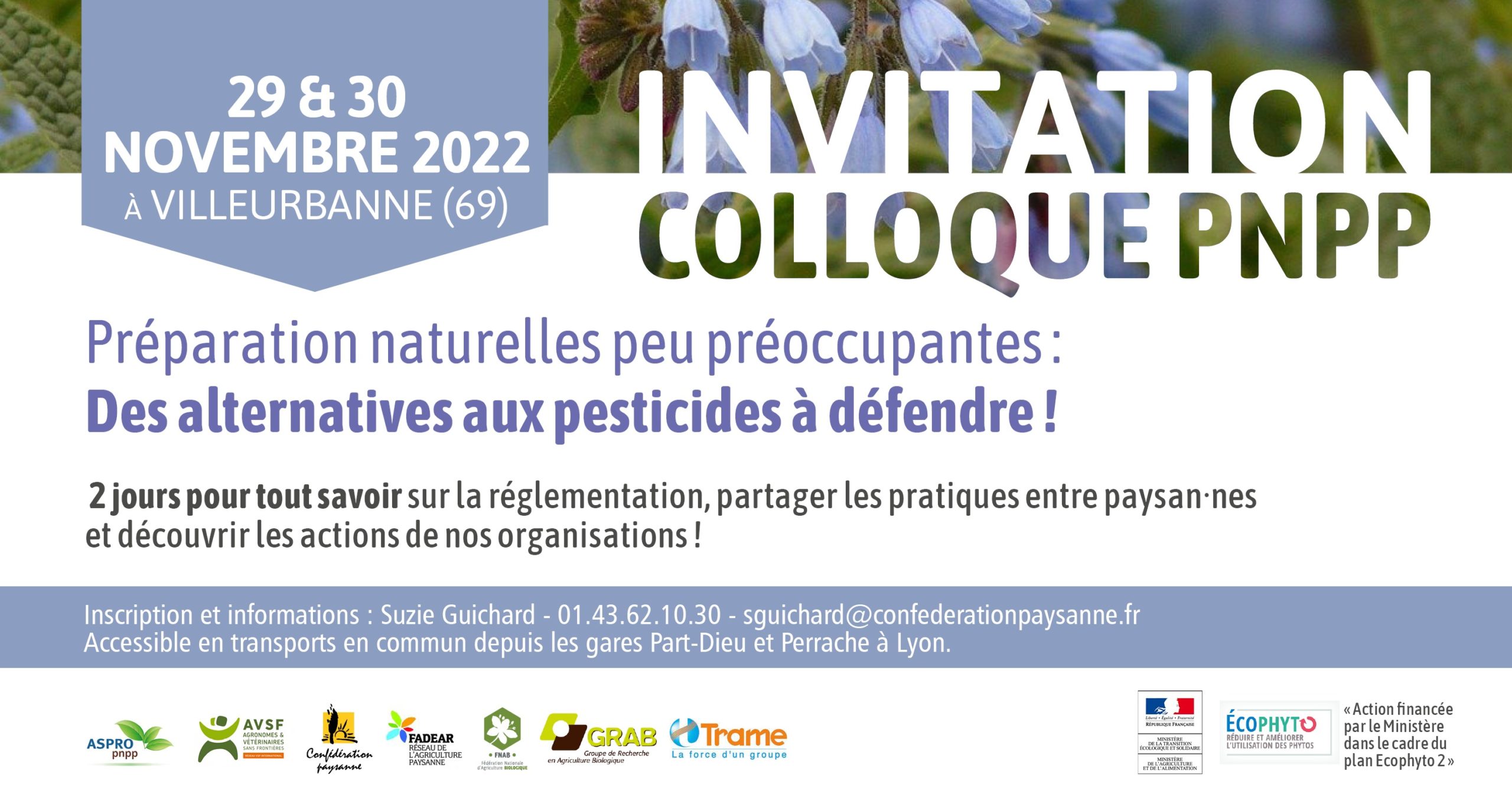 [COLLOQUE] Journées d'échanges sur les Préparations Naturelles Peu Préoccupantes - Villeurbanne (69)